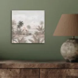 Kraanvogels - Palmbomen - Tropisch aluminium wit klein -sfeer2
