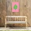Illustratie - Blad - Minimalistisch - Groen Tuinposter op houten frame 2 cm dik klein -sfeer4