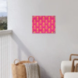 Ananas - Trendy - Roze tuinposter los doek klein 239 -sfeer8