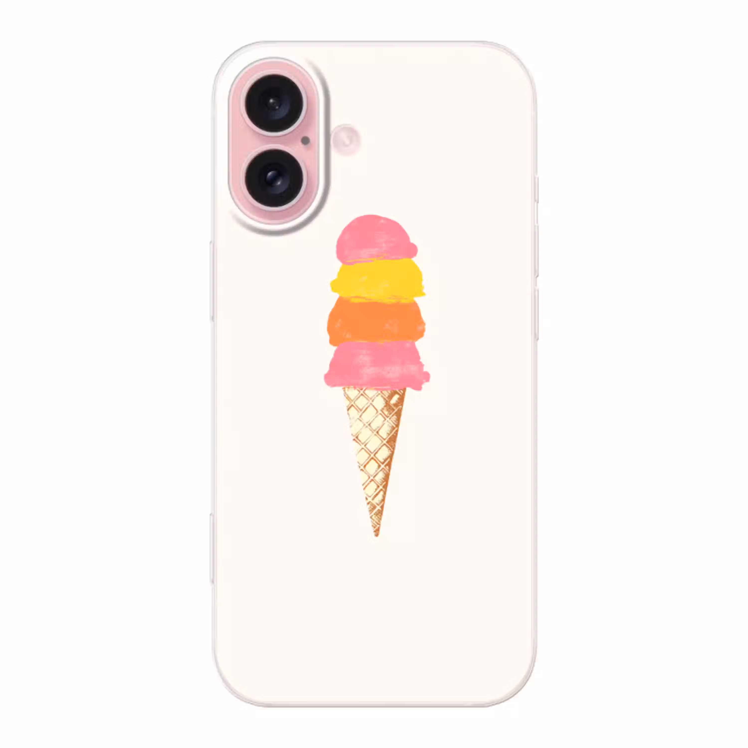Schepijs - Hoorntje - Illustratie - Minimalistisch Apple iPhone 16 klein -3d
