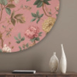 Klassiek - Botanisch - Roze Akoestische PET Vilt - Rond klein 838 -sfeer5_closeup