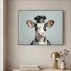 Koe - Zwart - Wit - Kok Textielframe - compleet frame klein -sfeer2