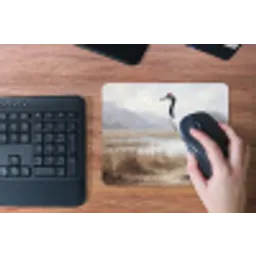 Kraanvogel - Natuur - Realistisch muismat rubber klein -toetsenbord