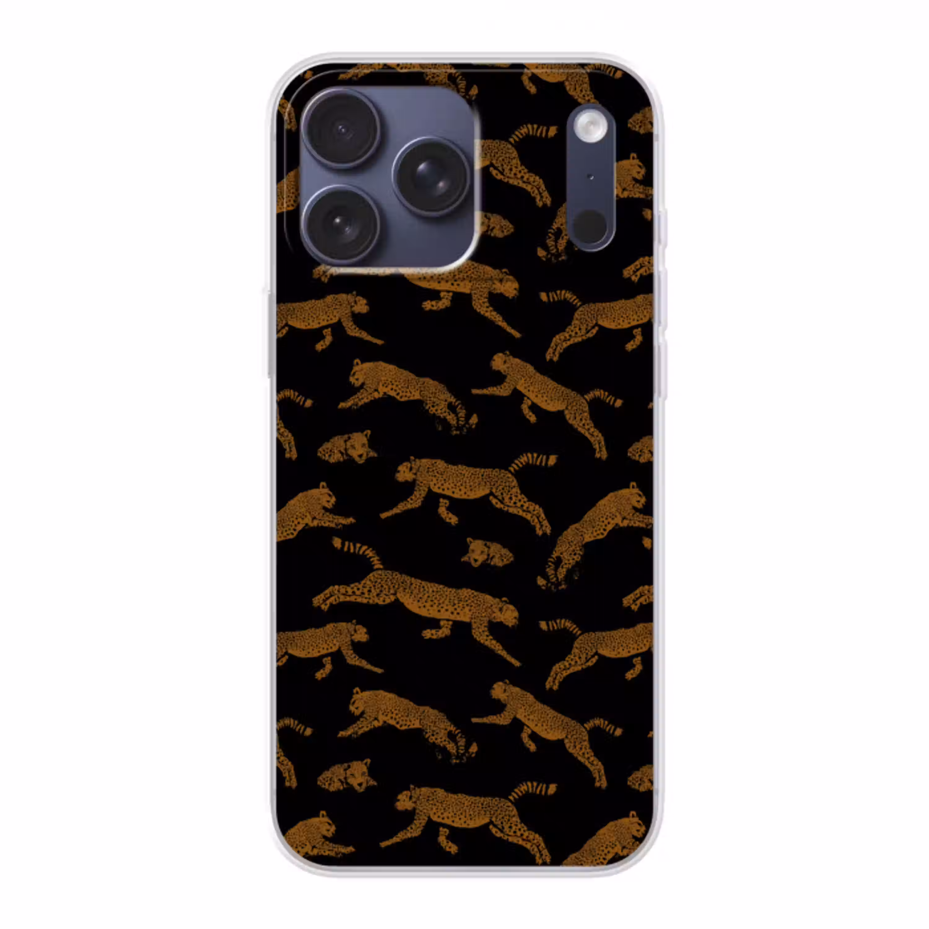 Panters - Patroon - Dieren - Zwart - Bruin Telefoonhoesje iPhone 17 Pro Max klein -3d