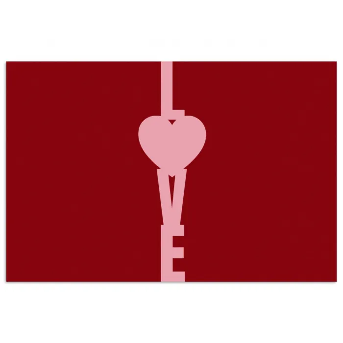 Love - Hart - Rood poster papier klein -3d