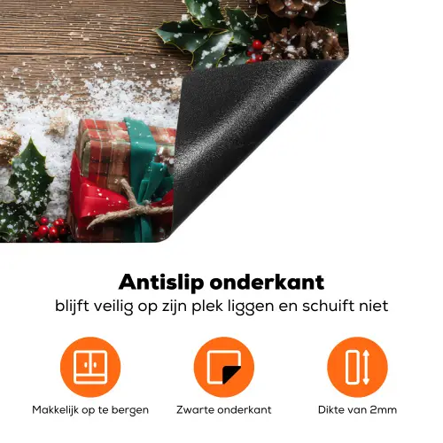 Kerstdecoratie - Geschenken - Hout - Veelkleurig Inductie beschermer vinyl 3mm klein -zzzzzzz-td-onderkant