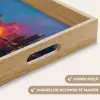 Skyline - Penseelstreken - Donkerblauw - Lichtgevend Dienblad Rechthoek middel -USP_HandgreepNL