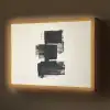 Rechthoeken - Penseelstreken - Abstract - Zwart Light Box met batterij (Wandlamp) middel -z3d_website