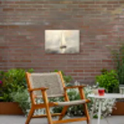 Zeilschip - Zee - Bewolkt Tuinposter op houten frame 2 cm dik klein -sfeer3
