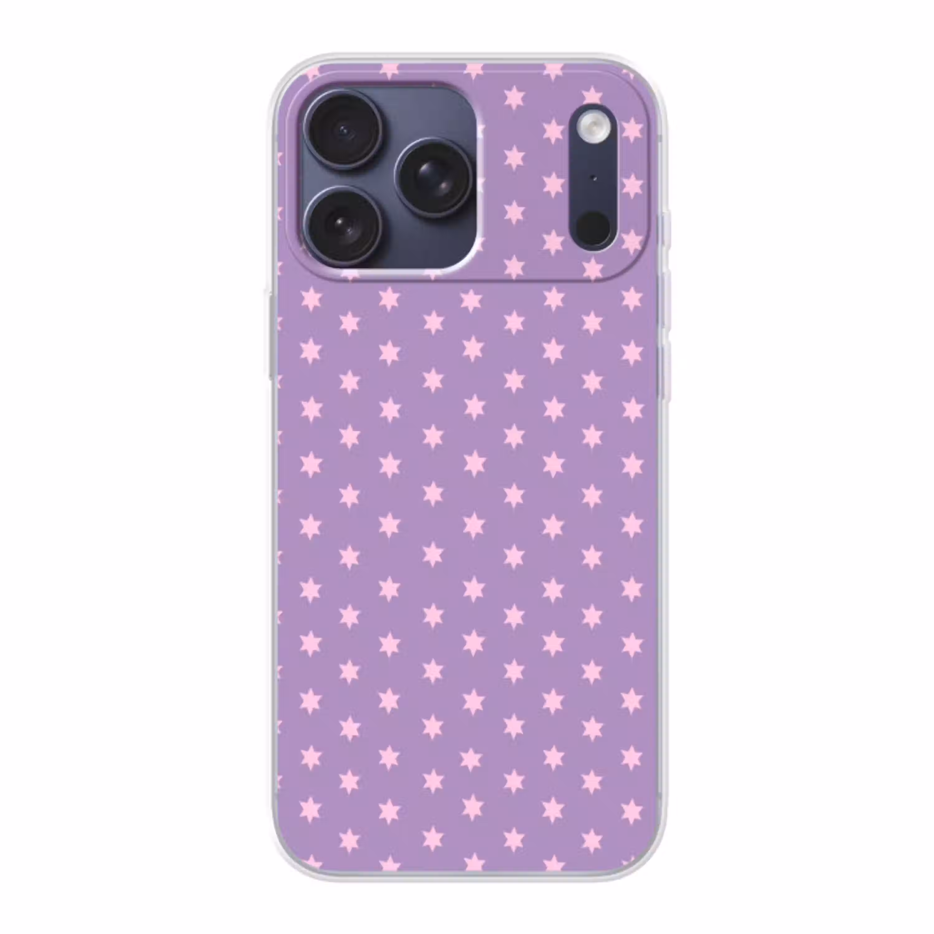Paars - Roze - Sterren - Geometrisch - Patroon Telefoonhoesje iPhone 17 Pro Max klein 879 -3d