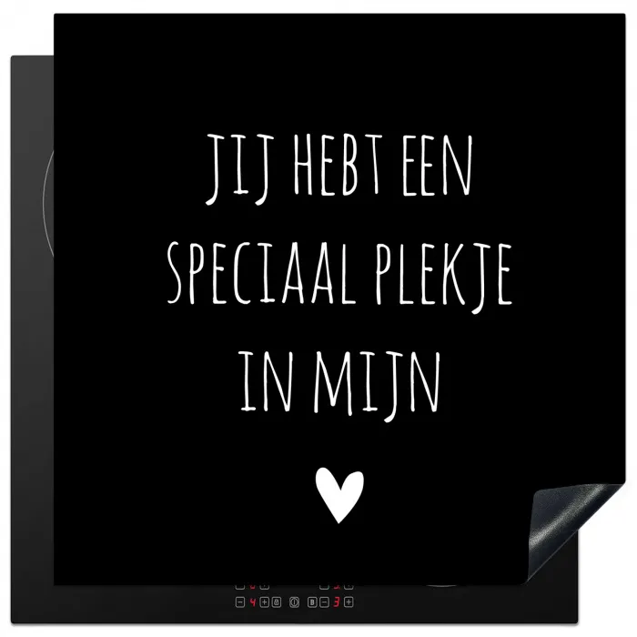 Een speciaal plekje in mijn hart - Quotes - Spreuken Inductie beschermer vinyl 3mm middel -3d