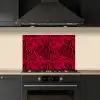 Zebra - Zwart - Roze - Neon keuken achterwand spatscherm klein 900 -sfeer1