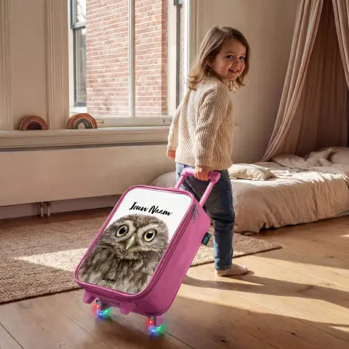 Ulke Uil Kinderkoffer - Roze klein -sfeer1