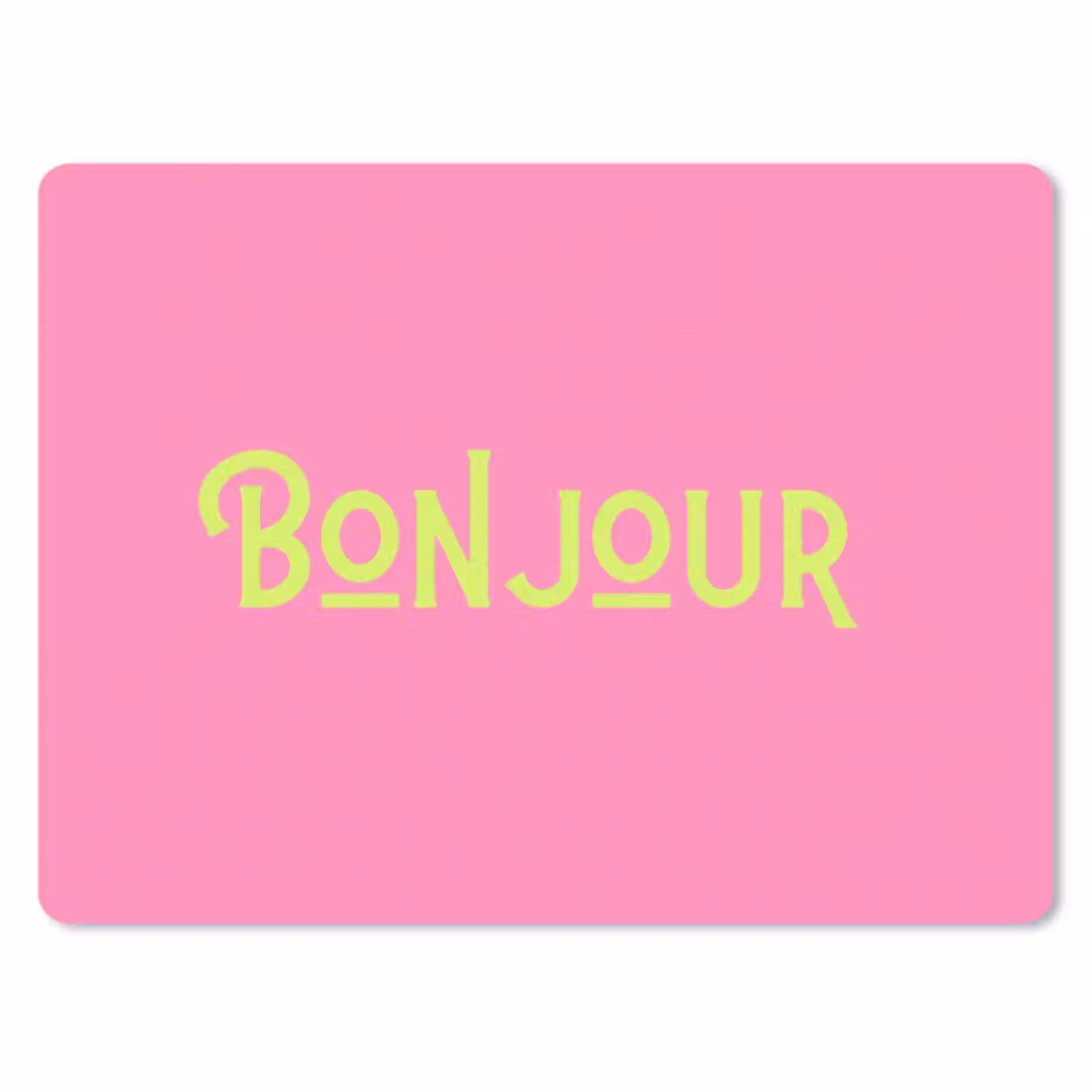 Muismat - Roze - Groene Bonjour - art-deco