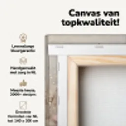 Bloemen - Roze - Modern - Beige canvas 2cm klein -zzzsfeer2_topdoek