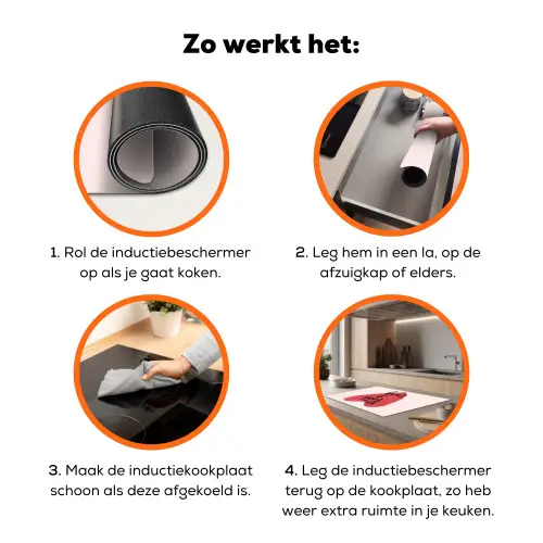Hart - Rood - Valentijn Inductie beschermer vinyl 3mm klein -zzzzzzz-td-werking