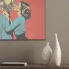 Vrouw - Retro - Discobal - Kus PET vilt klein -sfeer6_closeup