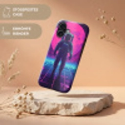 Astronaut - Maan - Roze - Sterrennevels Toughcase MagSafe Apple iPhone 17 klein -USP_RandenV_DE