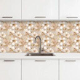 Bloemen - artistiek - Goud keuken achterwand 2 middel 871 -3d