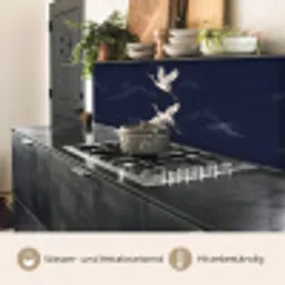 Kraanvogels - Nachthemel - Blauw keuken achterwand 2 middel -usp_DE