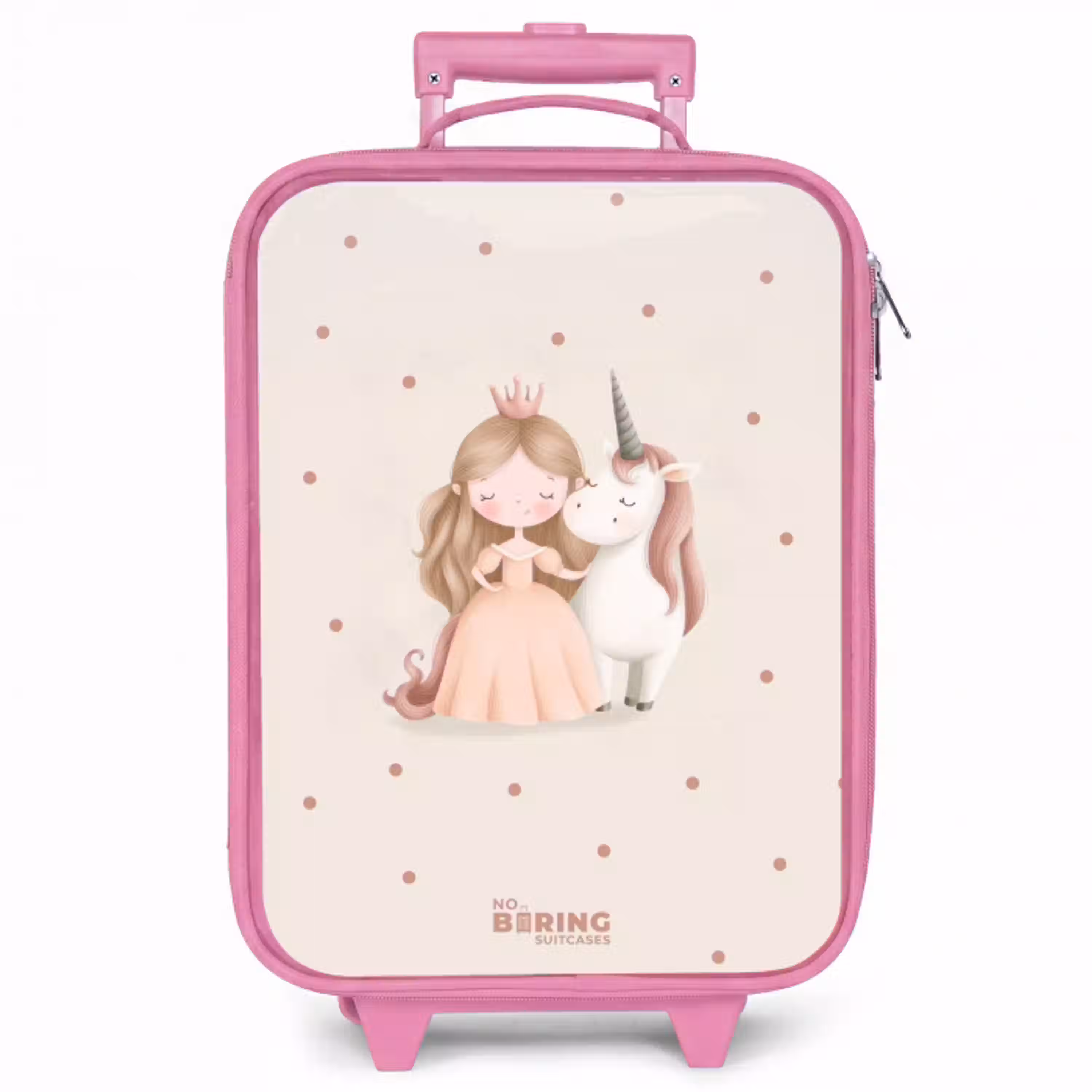 Prinses en een eenhoorn in pastel kleuren Kinderkoffer - Roze klein -zzz_website3d