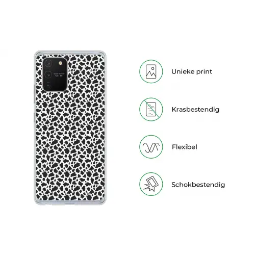 Koe - Vlekken - Patroon - Zwart Telefoonhoesje Samsung Galaxy S10 Lite klein 364 -specsS10Lite