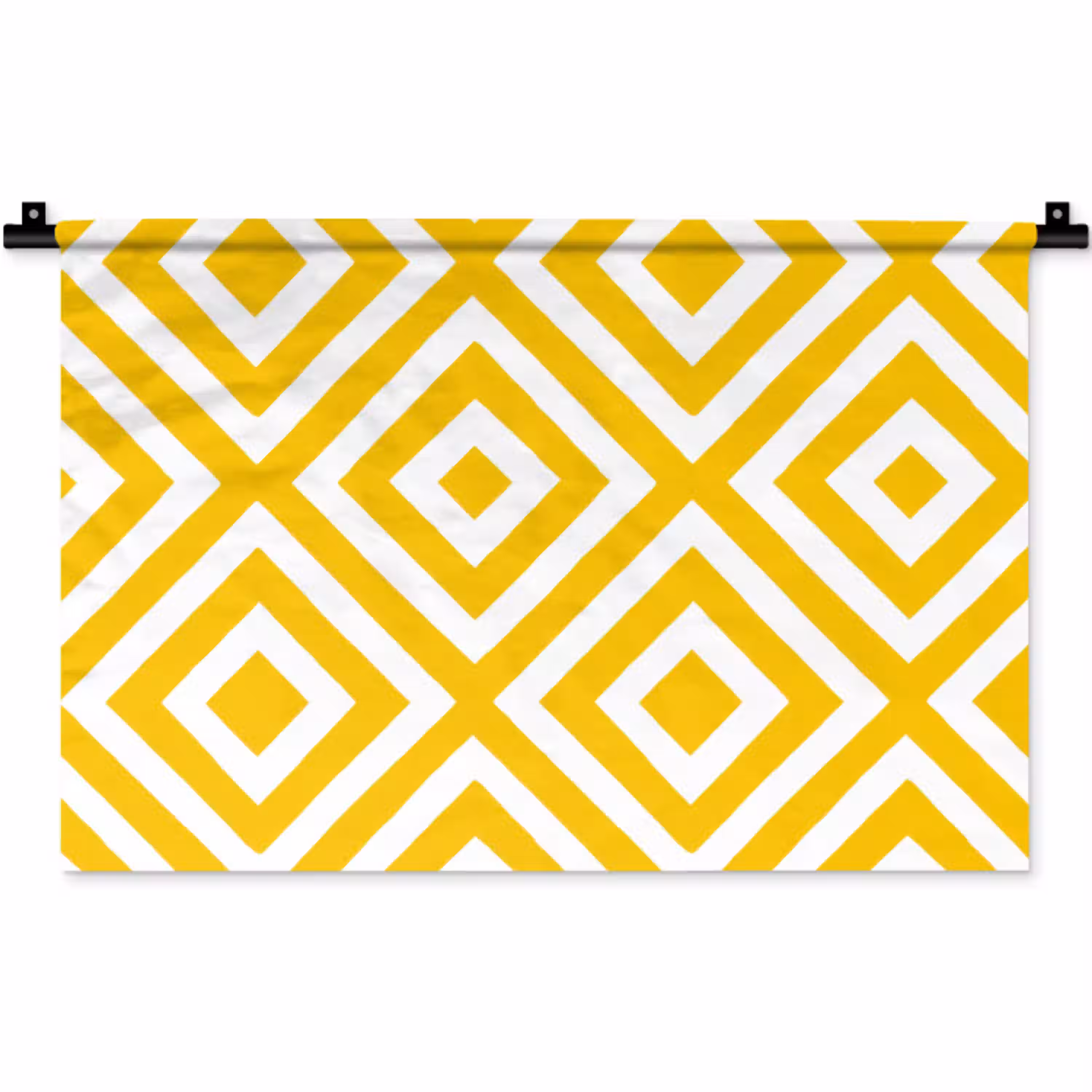 Geometrisch - Lijnen - Modern - Geel - Wit Wandkleed katoen klein 269 -zz3d