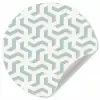 Patronen - Abstract - Groen - Geometrie Wandcirkel behangsticker klein 186 -3d
