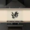 Ovaalvormige bladeren - Diep groen - Symmetrisch keuken achterwand spatscherm klein -sfeer1