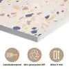 Terrazzo -  Patroon - Kleurrijk - Indigo PET vilt klein 837 -closeup_NL