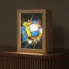 Graffiti - Sport - Volleybal - Bal Light Box met kabel (Tafellamp) klein -z3d_website