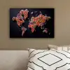 Wereldkaart - Snoepjes - Felle kleuren canvas 2cm klein -sfeer3