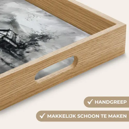 Hut - Grijs - Bergen - Mistig Dienblad Rechthoek middel -USP_HandgreepNL