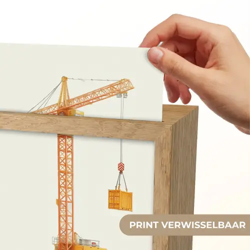 Kraan - Oranje - Scheepscontainer Light Box met kabel (Kinderlampje) klein -USP_websiteprintNL