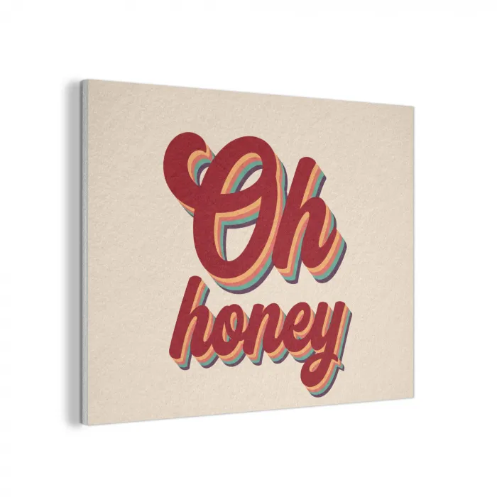 Oh honey - Rood - Schaduw PET vilt klein -3d