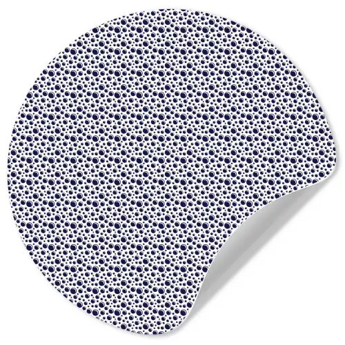 Oceaan - Bubbel - Blauw - Wit Wandcirkel behangsticker klein 186 -3d