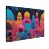 Kleurrijk - Stad - Nacht canvas 2cm klein -z3d