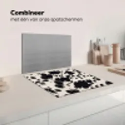 Patroon - Vacht - Zwart - Wit Inductie beschermer vinyl 3mm middel -wsfeer7_website