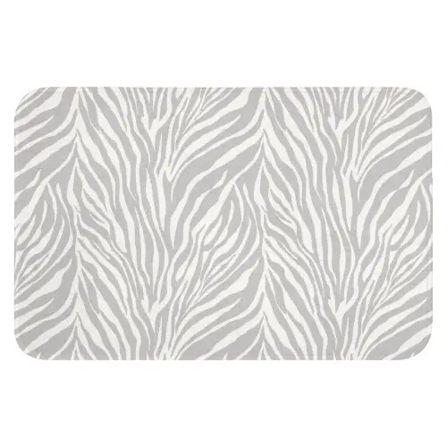 Zebra - Motief - Grijs WCmat klein 1009 -3d