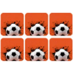 Voetbal - Verf - Sport - Oranje onderzetter kurk middel -zkaufland3dotto