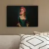 Vrouw - Portret - Kauwgombel canvas 2cm klein -sfeer3