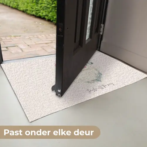 Kerstman - Kerst - Quote - Beige Deurmat klein -USP_NL