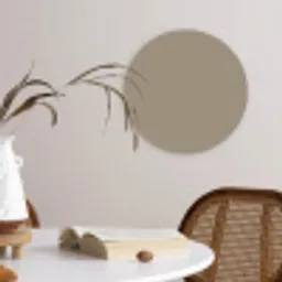 Interieur - Kleuren - Beige Wandcirkel kunststof plaat 5mm dik klein 188 -sfeer4