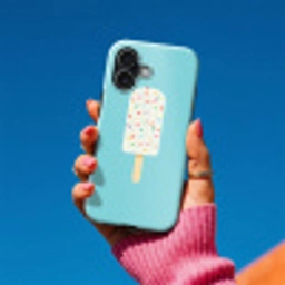 Ijsje - Stokje - Sprinkles - Lichtblauw Toughcase MagSafe Apple iPhone 17 klein -Sfeer1V