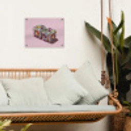 Sushi - Rolletjes - Steentjes - Kleurrijk tuinposter los doek klein -sfeer7