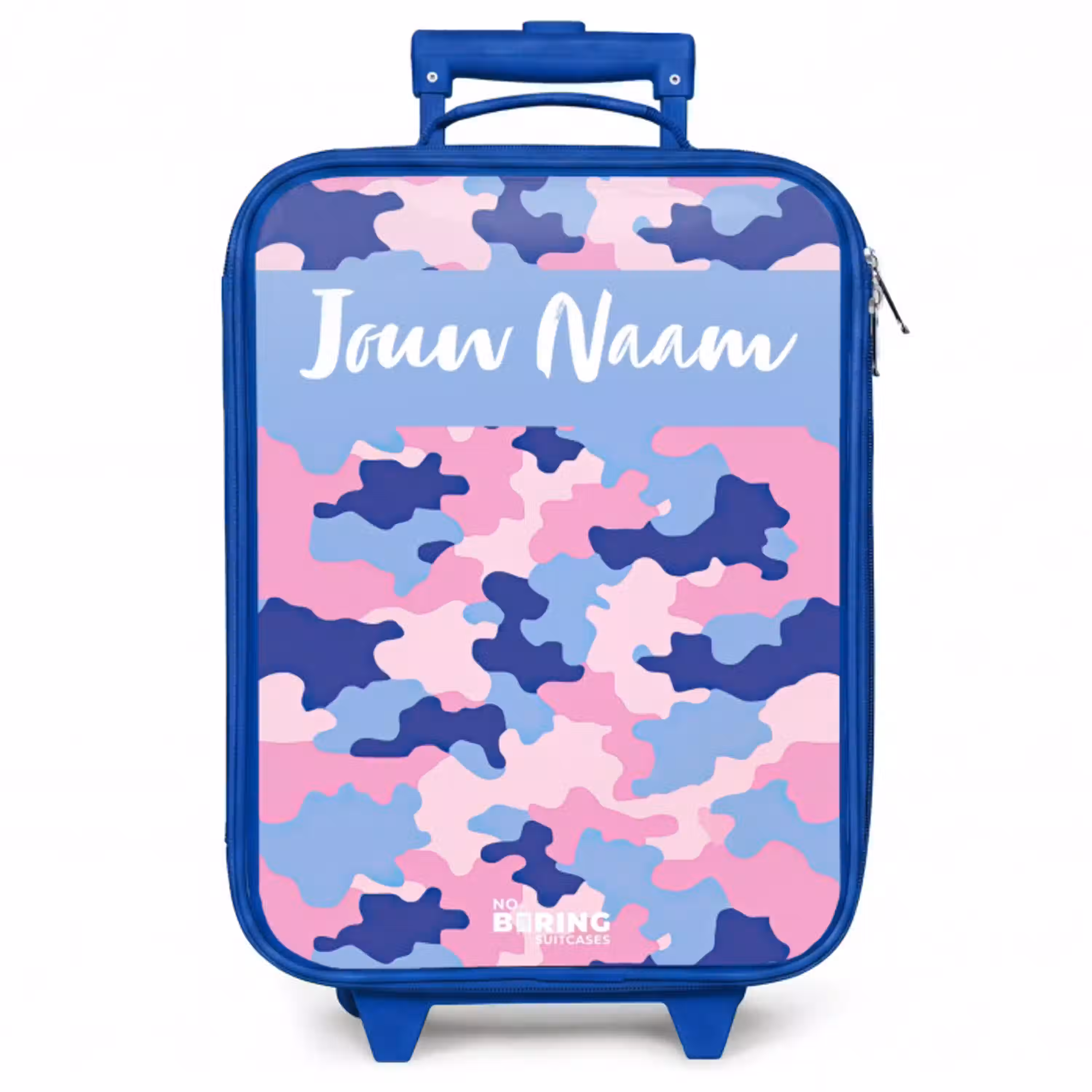 Camouflage - Roze - Blauw Kinderkoffer - Blauw klein -zzz_website3d