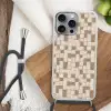 Blok - Patroon - Bruin Hoesje iPhone 16 Pro Max met koord klein 804 -sfeer4