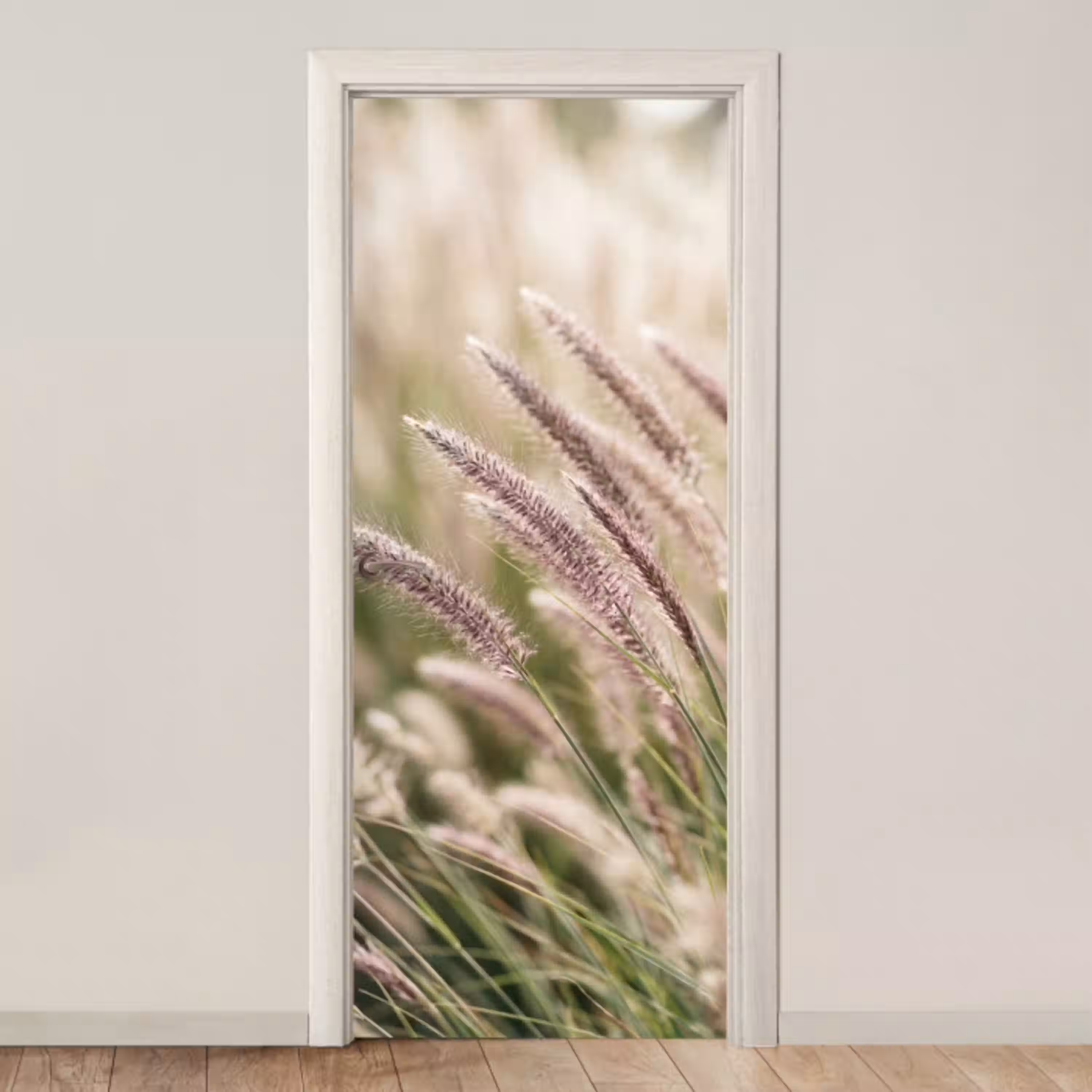 Gras - Close up - Groen deurposter klein -3d_beige