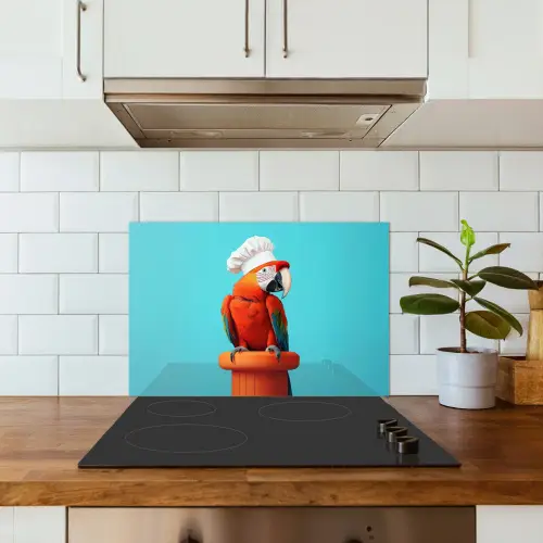 Ara - Koksmuts - Sokkel - Grappig keuken achterwand spatscherm klein -sfeer2