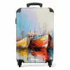 Boten - Kunst - Kleuren - Schilderij NBS - Handbagage koffer - Kinderen Unisex middel -productfoto_recht